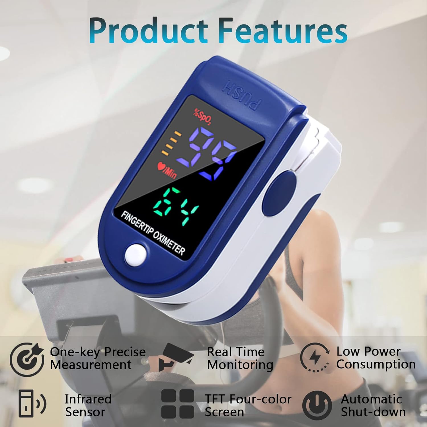 Blood Pressure Medical Finger Pulse Oximeter