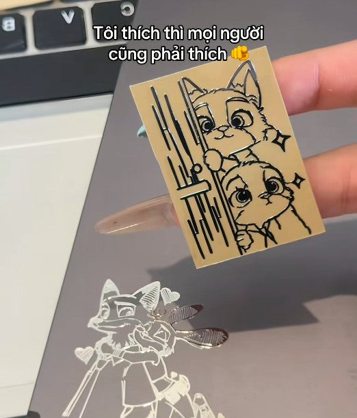 3D Animal Crossing Metallic Stickers