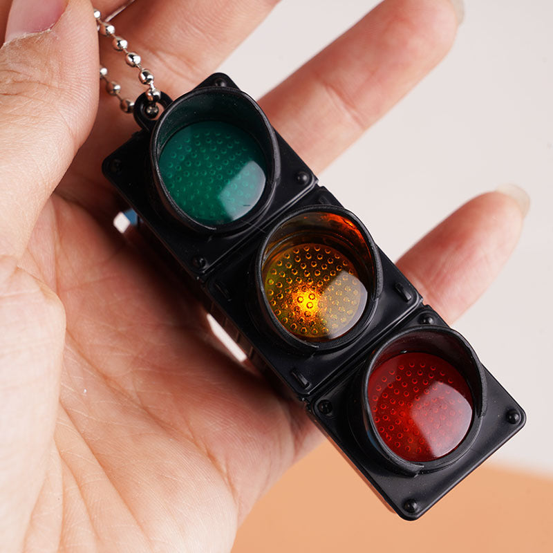 Mini Electronic Traffic Light Keychain
