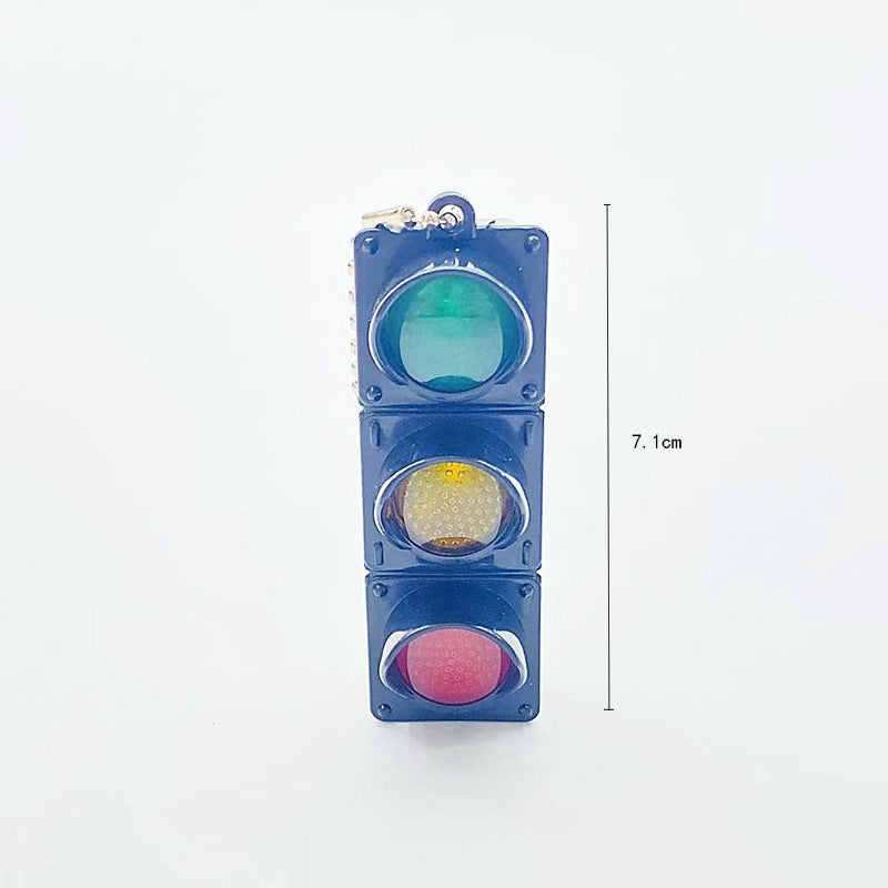 Mini Electronic Traffic Light Keychain