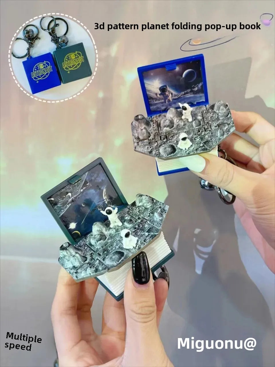 3D Foldable Educational Space Man Keychain